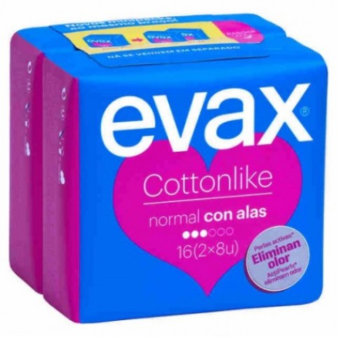 EVAX COTTONLIKE ALAS NORMAL ELIMINAN OLOR 16UNI