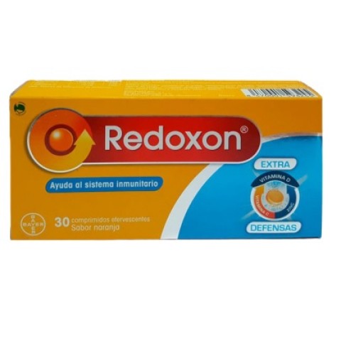 BAYER REDOXON EXTRA DEFENSAS VIT D C ZINC SAB NARANJA 30CP EFERV