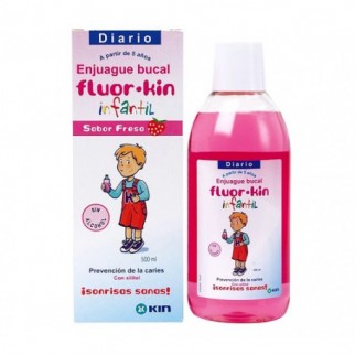 FLUOR-KIN INFANTIL ENJUAGUE SABOR FRESA 500ML