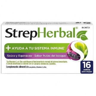 STREP HERBAL SAUCO Y EQUINACEA VIT C Y ZINC  16 PASTILLAS