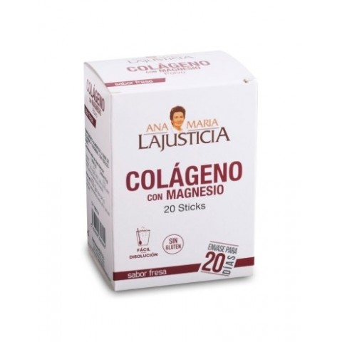 LAJUSTICIA COLAGENO MAGNESIO FRESA 20 STICKS