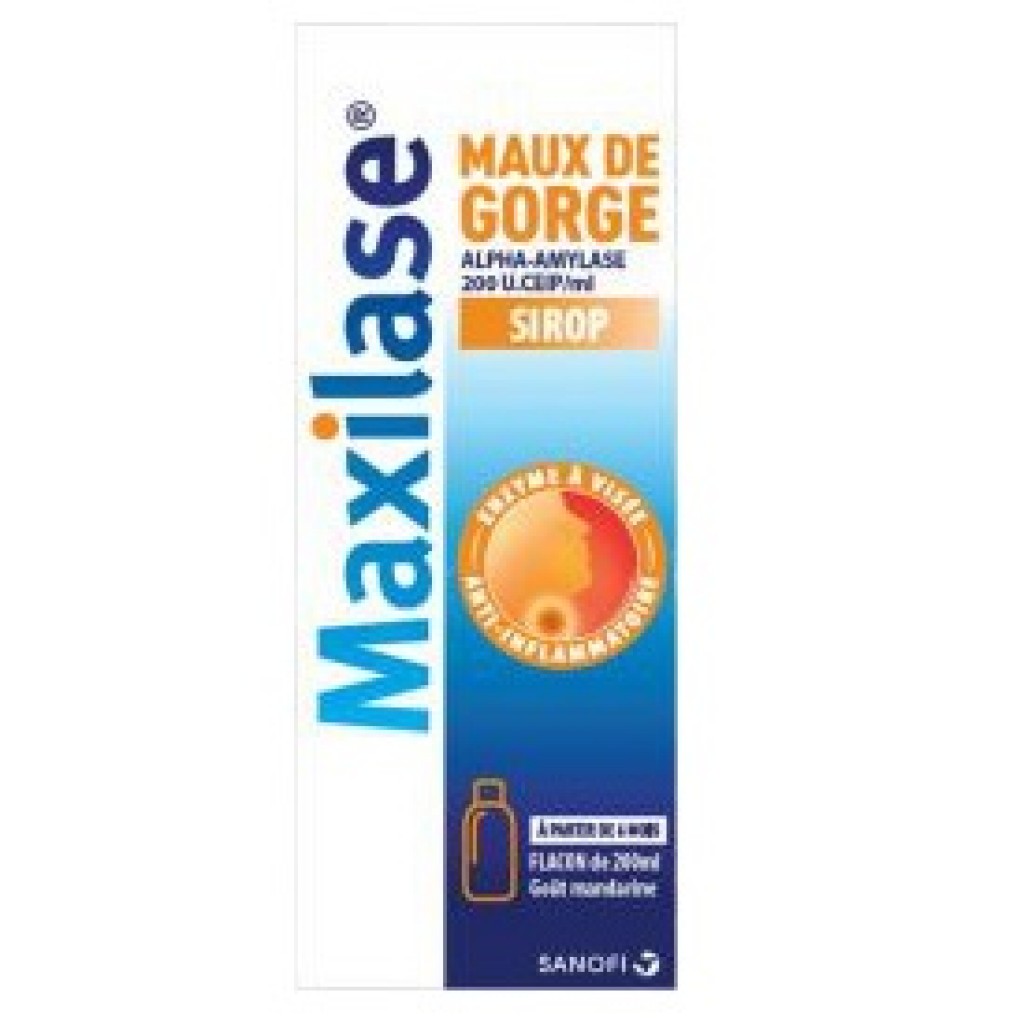 Maxilase Maux De Gorge Sirop Mandarine Flacon Ml