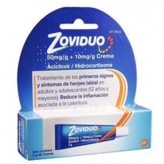 ZOVIDUO 50MG/G+10MG/G CREMA 2G