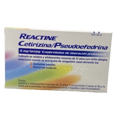 REACTINE PLUS 14 COMPRIMIDOS