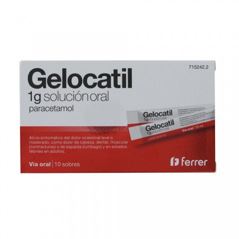 GELOCATIL 1G SOLUCION ORAL 10 SOBRES