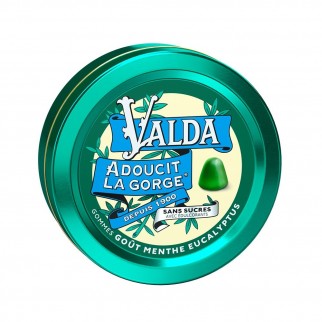 VALDA GOMMES SANS SUCRE MENTHE /EUCALYPTUS 50G