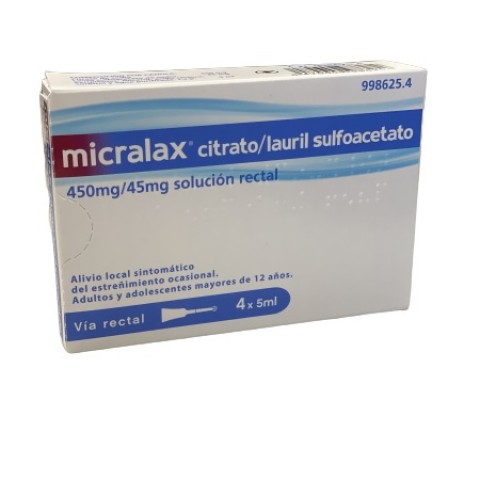 MICRALAX MICROENEMAS 4 SOLUC RECTAL