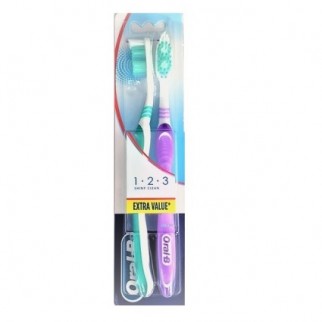 ORAL-B CEPILLO 123 SHINY CLEAN DUO MEDIO