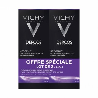 VICHY DERCOS NEOGENIC CHAMPU REDENSIFIANT 2X200ML