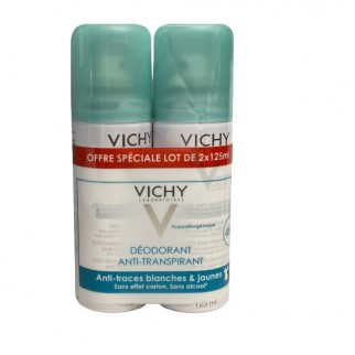 VICHY DEO ANTI-TRANSP ANTI-TRACES 48H SPRAY 2X125ML