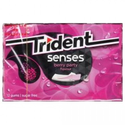 TRIDENT SENSES SABOR BERRY PARTY FLAVOUR 12 CHICLES SIN AZUCAR