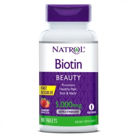 NATROL BIOTINA 5000MCG FAST DISSOLVE 90 TABLETAS