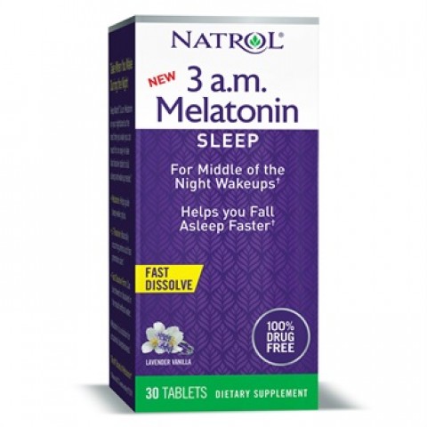 NATROL 3 A.M MELATONIN SLEEP F/D 30TAB LAVENDER VANILLA 7631