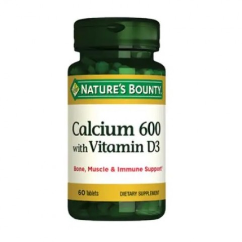 NATURES BOUNTY CALCIUM 600 WITH VIT D3 60TAB