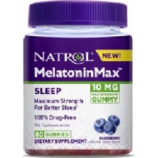 NATROL MELATONIN MAX 10MG GUMMY 80